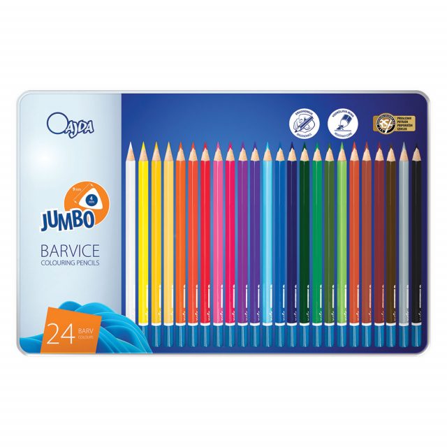 BARVICE AJDA, Jumbo, 24 kos, v kovinski škatli