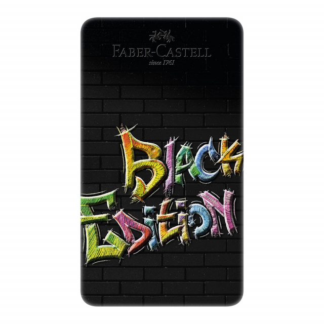 BARVICE FABER-CASTELL, Black edition, 12/1 kovinska škatla